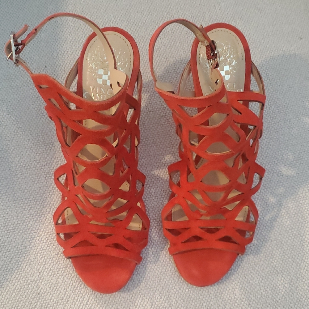 Hot Orange VINCE Camuto Strappy Sandals